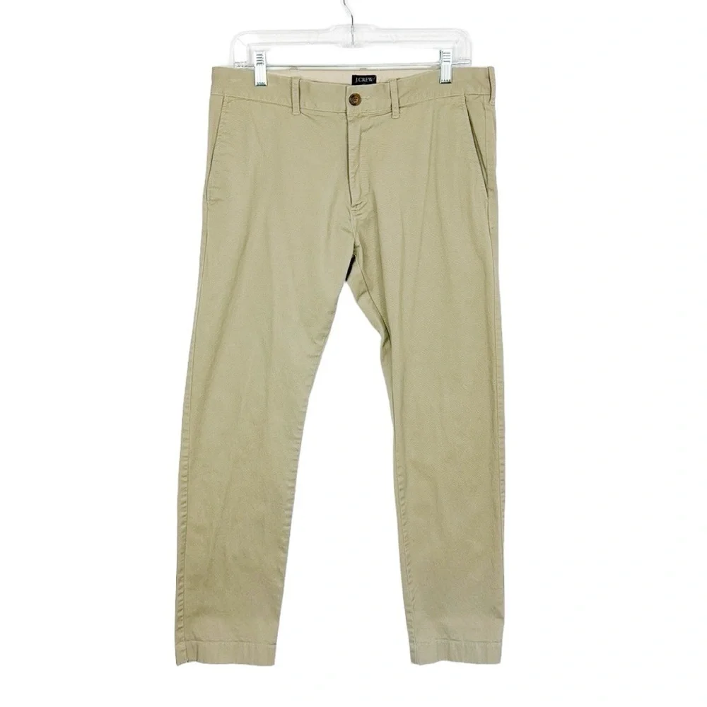 J. Crew Men's 32/30 Flex Driggs Chino Pants Tan Zip Inseam 29" - Picture 2 of 9